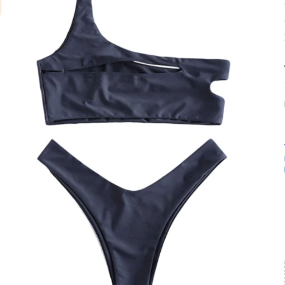 Grey Cutout Bikini